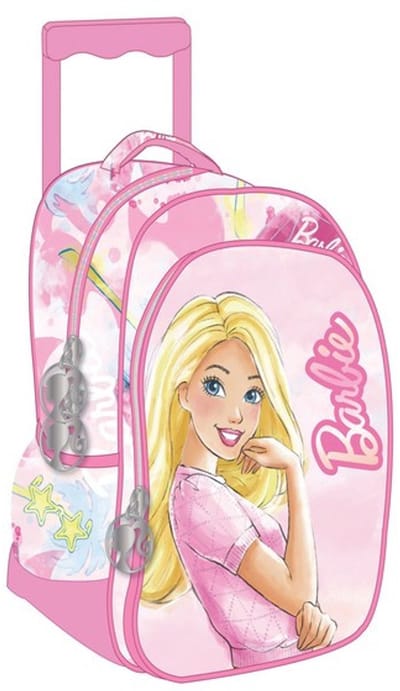 Barbie Paints rolende kleuterrugzak, tas 30 cm