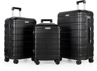 TAN.TOMI Kofferset - 3 Delig - 95L Handbagage + 65L +41L - Reiskoffer met 4 wielen - Handbagage Ruimbagage - Cijferslot - Reiskoffer - Trolley Koffer met Wielen - Zwart