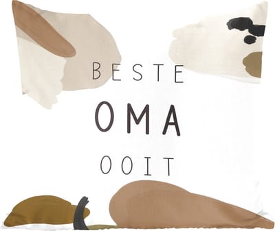 Sierkussens - Kussentjes Woonkamer - 40x40 cm - Spreuken - Beste oma ooit - Quotes - Oma
