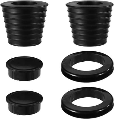 4-delige set parasolwiggen met conische wiggen en siliconen ringkappen voor stabiele bevestiging van parasols tot 3,8 cm diameter voor tuin, strand en terras