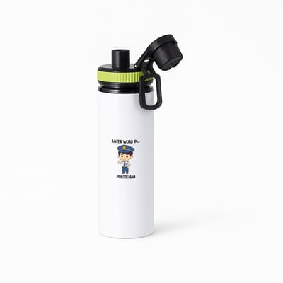 Hacebo® - Later word ik politieman waterfles met draaidop groen - Politie - Politieagenten - Wijkagent - stadswachter - hulpdienst - water fles - 850ML