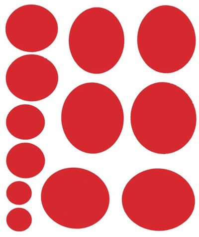5 vellen/60 stuks reparatiepleisters voor donsjacks, 12 maten zelfklevende nylon reparatietape, geschikt voor jassen, donsjacks, tenten en slaapzakken,Rood