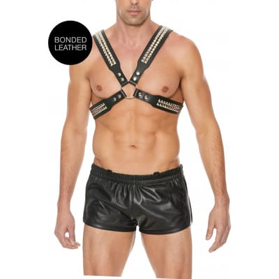 Shots - Ouch! Pyramid Stud Heren Lichaamsharnas black One Size