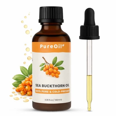 PureOil - Duindoornolie - 100% Puur & Koudgeperst - Sea Buckthorn - Gezichtsolie - Haarolie - Voor Haar | Huid | Gezicht | Scalp | Nagels | Massage