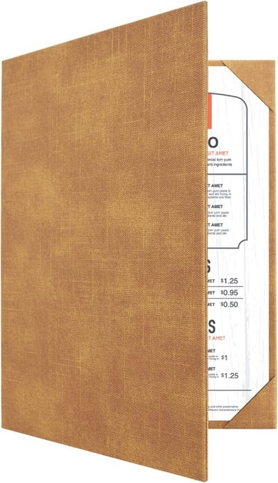 Goodline® - Menumap / Menukaart Mappen - 2x A4 - Jute