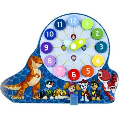 LUPILU Houten klok of magneetbord Paw Patrol (Stapelpuzzel klok)