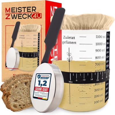 Starter Set - Broodbak Set - Zelf Brood Maken - Compleet Met Accessoires - 1100ml - Transparant