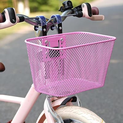 Kinderfietsmand - Voorrek Fiets - Fietsen Boodschappen - Roestbestendige Coating - 26x17x155cm - Roze