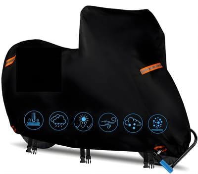 AHD® Motorhoes - Motorhoes Waterdicht Buiten - Regenhoes - Zwart - 117cm x 112cm x 173cm