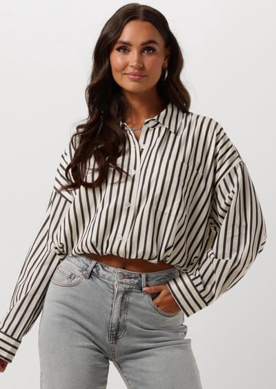 Catwalk Junkie Tuck In Blouse Dames - Jurken - Ecru - Maat 42