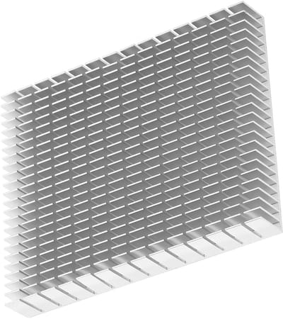 Aluminium Koellichaam - Heatsink Radiator - Elektronica Koelen - Geanodiseerd Aluminium - 150x120x20 mm - Wit