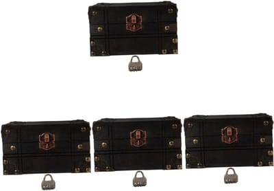 Sieradendoos - Houten kist - Sieraden opbergen - Vintage ontwerp - 15.5 cm - Grijs