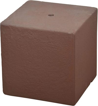 Sokkel Cube - Decoratieve basis - Buitendecoratie - Verborgen kabelgeleiding - 31x31x31 cm - Terracotta