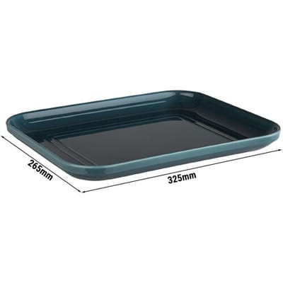 GGM Gastro (6 Stück) GN-Tablett 1/2 - EMMA - Melamin - Höhe: 30mm - Blau