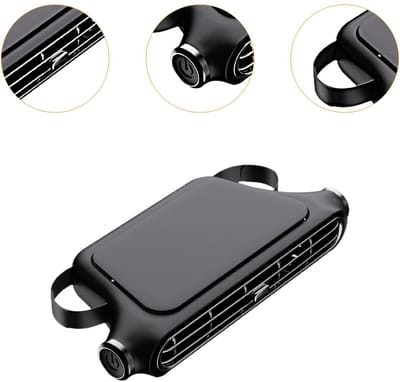 Nek Ventilator - Auto Hoofdsteun Ventilator - Autoventilator Achterbank - USB Type-C - 3 Snelheden - Bladloos - Met Klittenband Bevestiging - 18 x 9 x 3,7 cm - Zwart