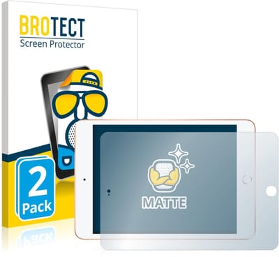 BROTECT - Screenprotector voor Apple iPad Mini 5 2019 (Landschapsmodus, 5. Gen.) - Folie Beschermfolie matte 2 Stuks