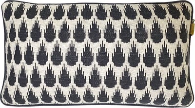 Botanic mini knitted cushion anthracite