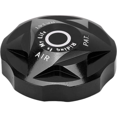 Couvercle de Chambre à Air de Fourche Avant Bouchon de Valve à Air pour Fourche de Suspension de Vélo Alliage d'Aluminium pour VTT Noir noir