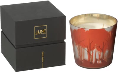 J-Line geurkaars Noa Bos - rood/goud - small - 50U