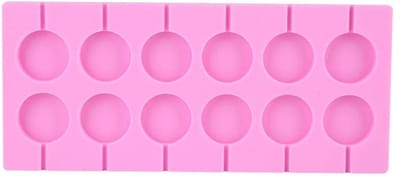 Dailygoods- Snoepvorm - 12 Ronde Siliconen Vormen - Chocolade/Snoepvorm - Hoogwaardige Siliconen - Hittebestendig - Lollypatroon - Siliconen Mal