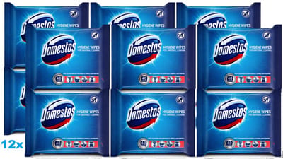 Domestos Hygiëne Doekjes – 12 x 40 Stuks – Reinigingsdoekjes – Multipack 12 Verpakkingen (480 Doekjes)
