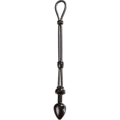 Cock-Grip Aluminium kleine Butt plug met cockring - Zwart