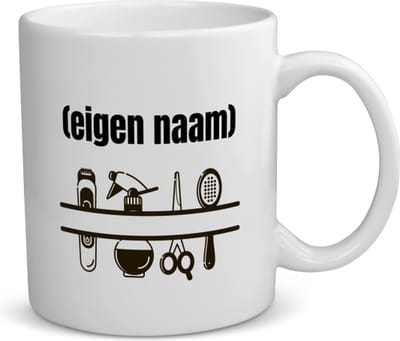 Akyol - kappersmateriaal met eigen naam koffiemok - theemok - Kapper - barbers - collega's - verjaardag - afscheidscadeau - geschenk - kado - 350 ML inhoud