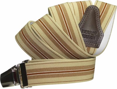 Pierre Mouton Millau Bretel - Bretels - Volwassenen - Heren - Bruin - 120cm - 3 brede clips - M - L