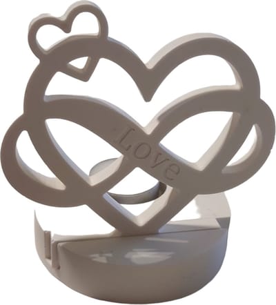 Little1Gifts - Waxinelichthouder - Hart Infinity Love - Oneindigheidsteken - Cadeau