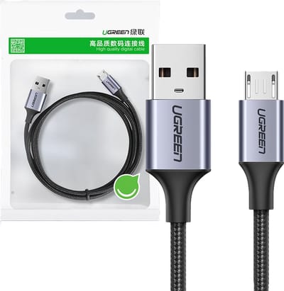 Ugreen - kabel - USB - micro USB 1m grijs - (60146)
