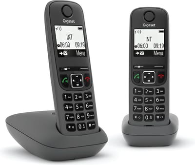 Gigaset AS490 Duo Analoge-/DECT-telefoon Nummerherkenning Zwart