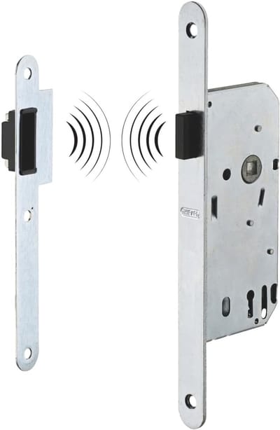 Magnetisch Insteekslot - Deur Grendel - Binnendeuren Sluiten - Geluidsarm Systeem - 40mm Doornmaat - Satijn Zilver