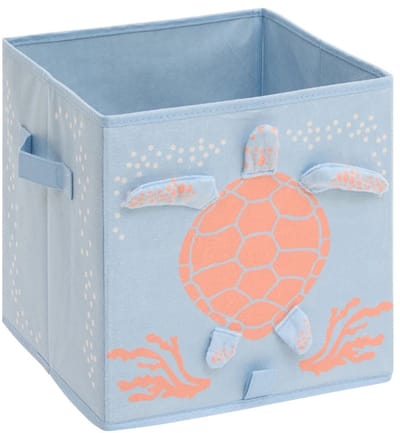 Atmosphera opbergmand kinderkamer schildpad - Blauw - Decoratief | Opvouwbaar