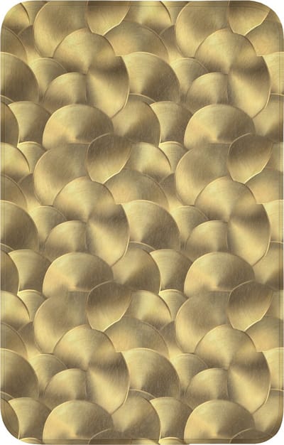 WC mat 50x80 cm - Antislip - Modern - Cirkel - Goud - Toiletmat - Vloermat - Douchemat - Toilet tapijt - Toiletmatten