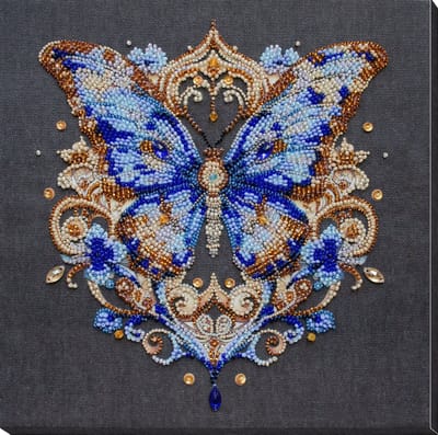 KRALEN BORDUURPAKKET LUXURIOUS SAPPHIRE - Luxe Saphier - kraaltjes borduren