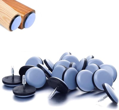 24x Meubelschuivers Rond 19mm - Nagel-in Vloerbeschermers voor Stoelpoten op Tapijt & Hardhout