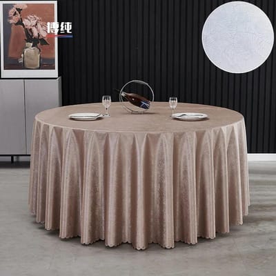 280cm Restaurant Hotel Tafelkleed Waterdicht en Oliebestendig High-end Bruiloft Tafelkleed Grote Ronde Feesttafelkleden 160cm Round