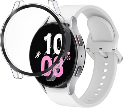 Hoesje voor Samsung Galaxy Watch 5 (44mm) - Harde beschermhoes transparant scherm gehard glas