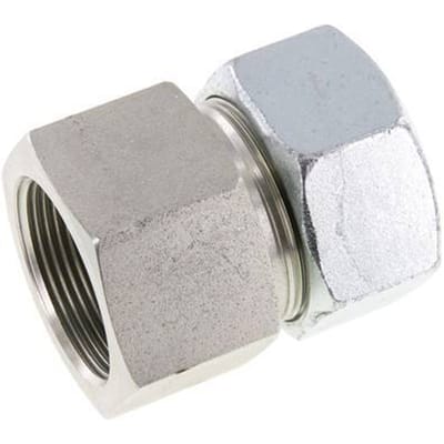 G 1 1/2'' x 38S Verzinkt Stalen Rechte Snijring Koppeling 315 Bar DIN 2353 - FL2S-FC-EZ-112G-38-S