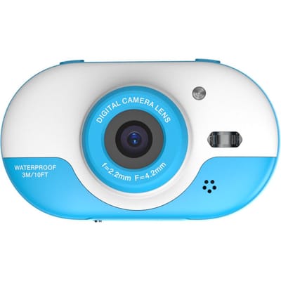 8MP digitale camera voor kinderen Waterdichte kindercamera met dubbele camera's aan de voor- en achterzijde 2,4 inch IPS HD blauw