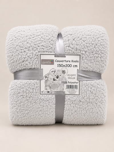 Fleece deken - 150x200 cm - Grijs - Heel Zacht