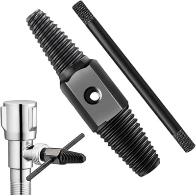 Schroef Extractor - Moer Remover - Sanitair Reparatie - Buisschade Preventie - 8.8 x 1.8 cm - Zwart
