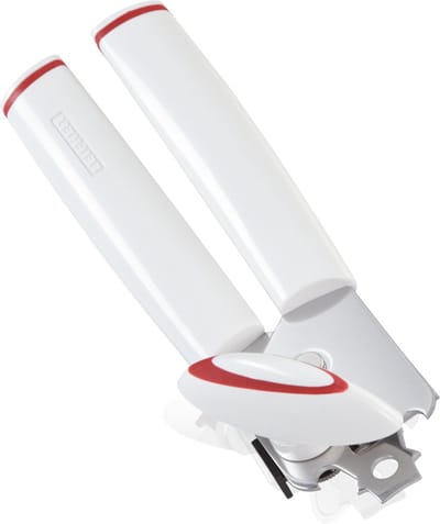 Leifheit Comfortline blikopener - incl. flesopener - rvs- wit