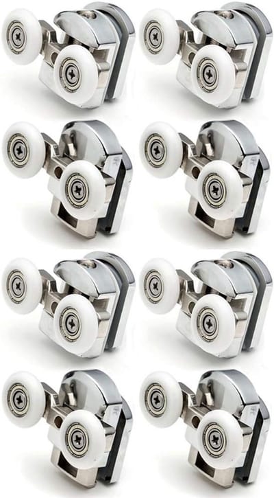 Reservewielen voor Douchedeur - Set van 8, Diameter 23 mm, Perfect voor Badkamer