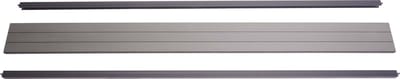 Eindset voor WPC privacyscherm Sarthe, eindprofiel windscherm, aluminium paal ~ 180cm, grijs
