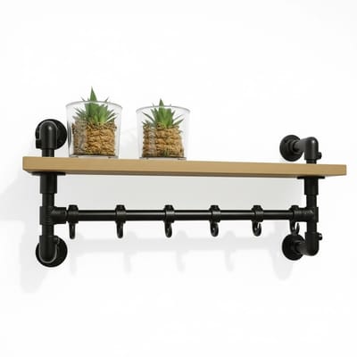 Design85 wandkapstok met hoedenplank robuust 80x28x35 (bxdxh)
