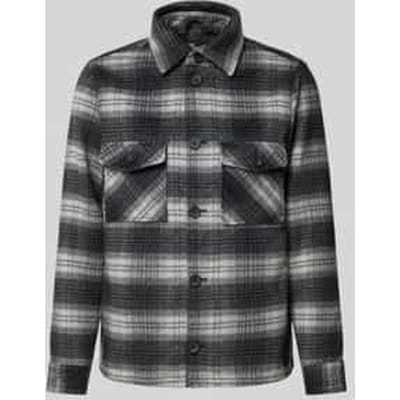 Regular fit overhemdjack met wol