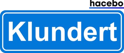 Hacebo - Plaatsnaam Sticker - 29x10 CM - Klundert sticker - Verkeersborden sticker - grappige cadeaus - Klundert