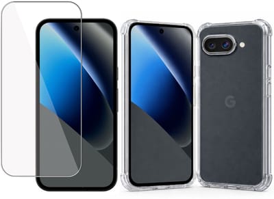 TechNow Hoesje + Screenprotector geschikt voor Google Pixel 10a Hoesje Screenprotector - Tempered Glass - Extreme Shock Case Transparant