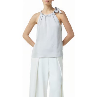 Comma  Blouses Light-grey Maat: 44 | Mouwloze Tops Outlet | Dames | Grijs